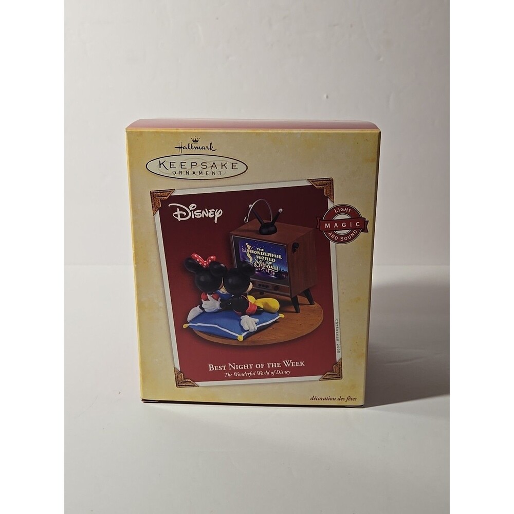 2005 Hallmark Keepsake Magic Light Ornament Disney Best Night Of The Week Tested